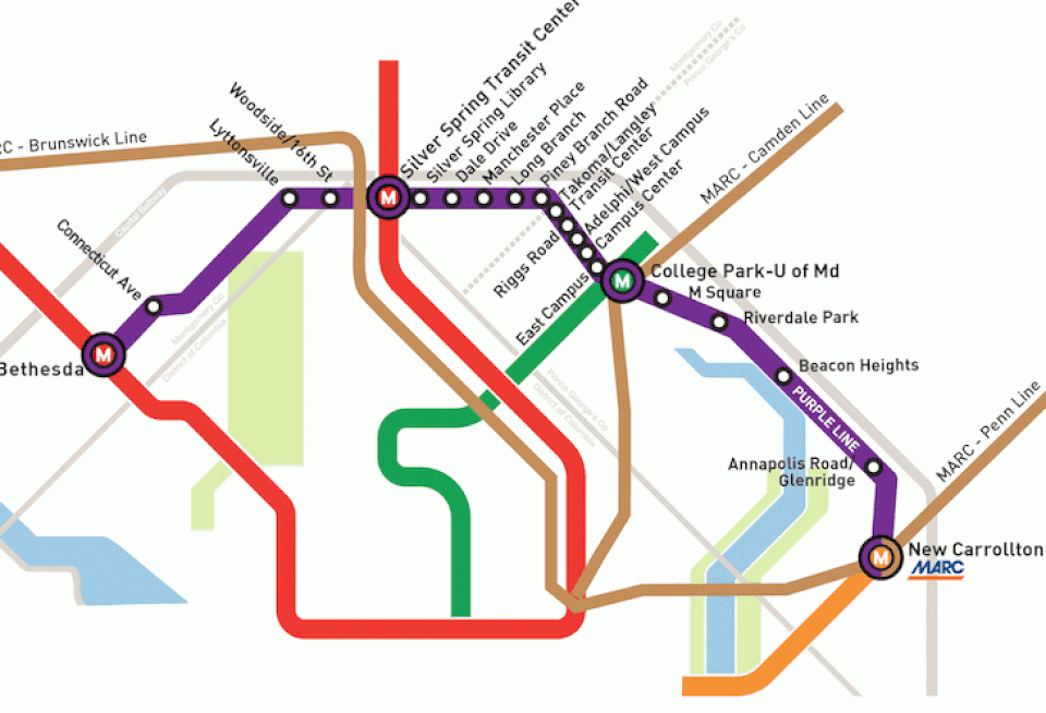Purple Line Map