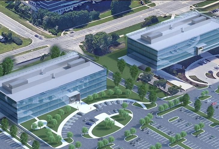 Hub Group Office HQ Phase II rendering - MHC