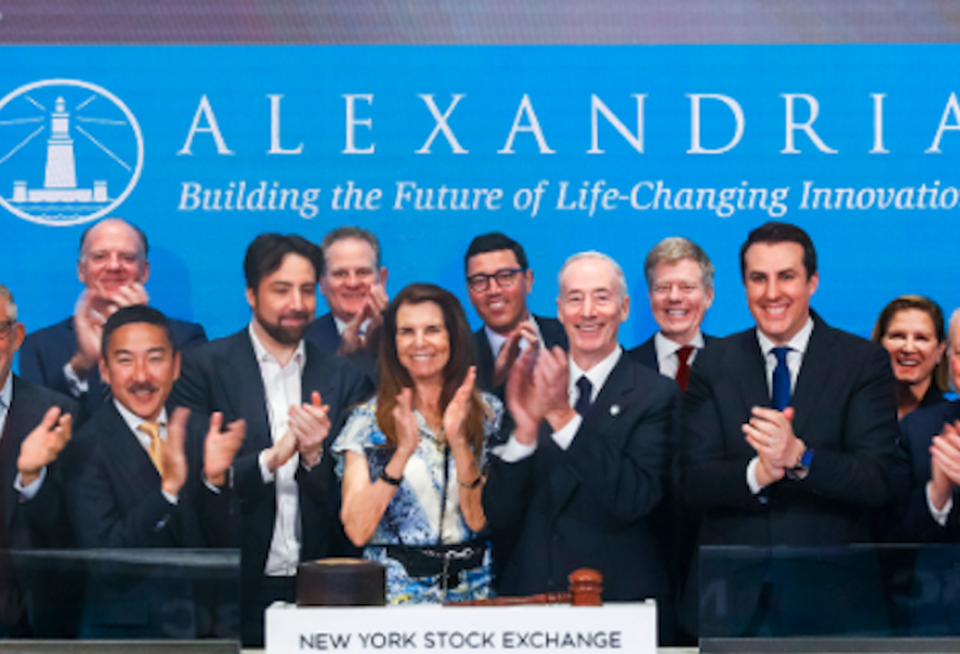 Alexandria executive team at the New York Stock Exchange on May 16, 2022.