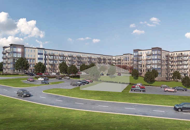 A rendering of the Flats at Glenridge development in Hyattsville. 