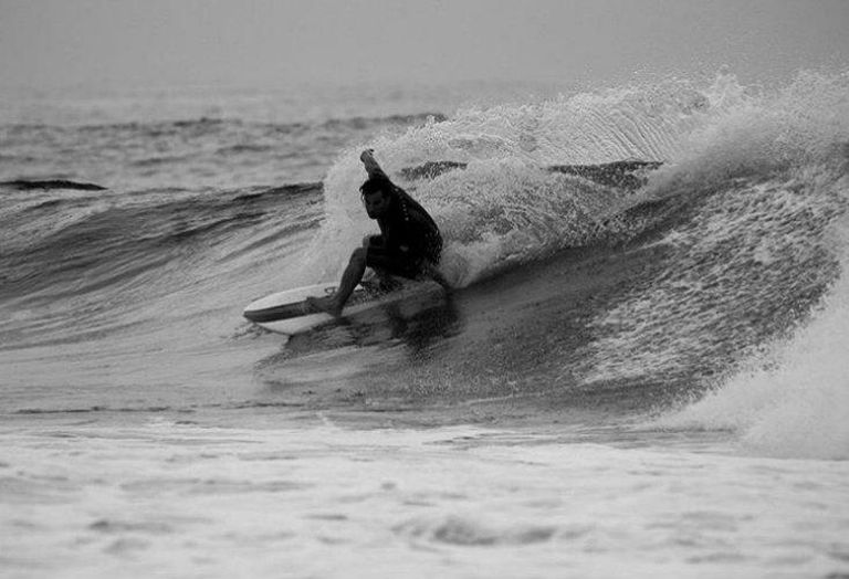 VTS CEO Nick Romito surfing at Seaside Park in New Jersey
