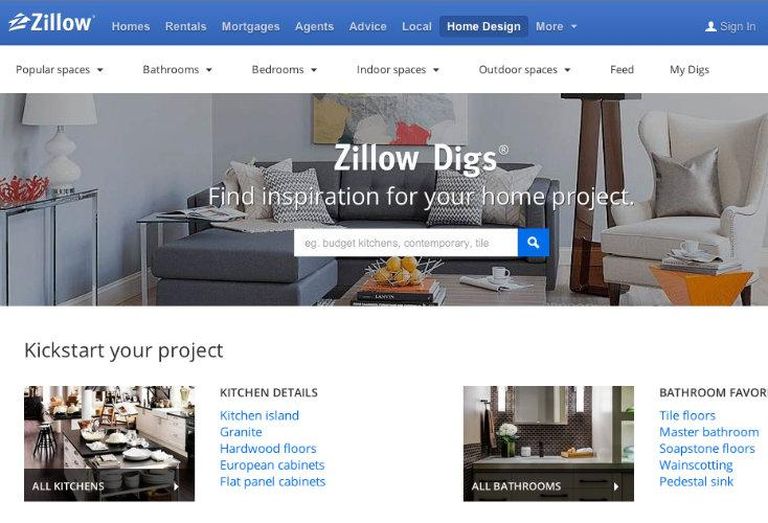  Zillow homepage