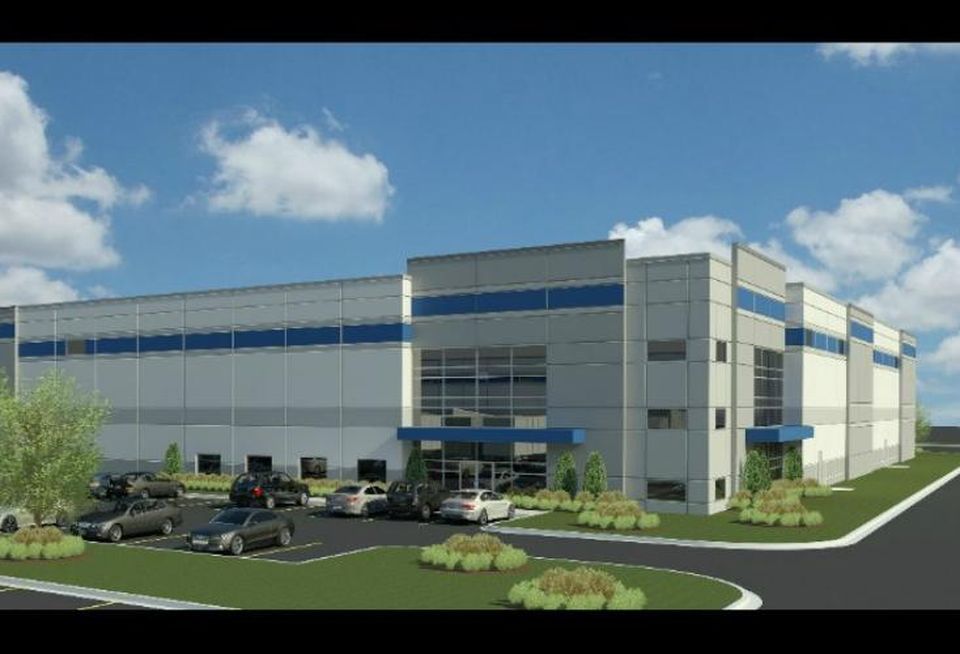 A rendering of Bridge Development's planned spec industrial redevelopment in Franklin Park.