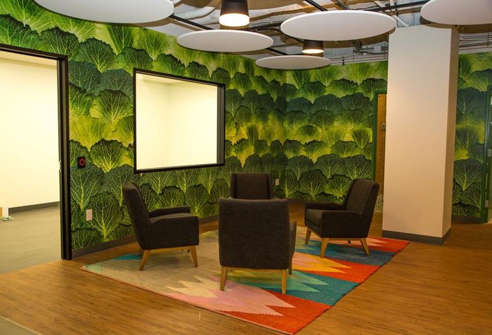 Instacart created full-sized wall graphics of produce