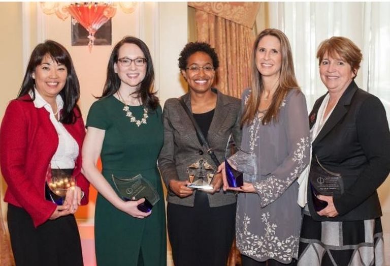 The 2016 CREW Dallas Award Winners are as follows. KeyBank Real Estate Capital’s Lynn Drummond won the Chapter Service award. AECOM’s Courtney Emich Spellicy won the Rising Star award. Walter P. Moore’s Nicole Hayes won the Outstanding New Member award. KDC’s Tracie Gaber Frazier won the President's award. Republic Title Commercial’s MaryBeth Kelley Shapiro won the CREW in the Community Philanthropic Excellence award.