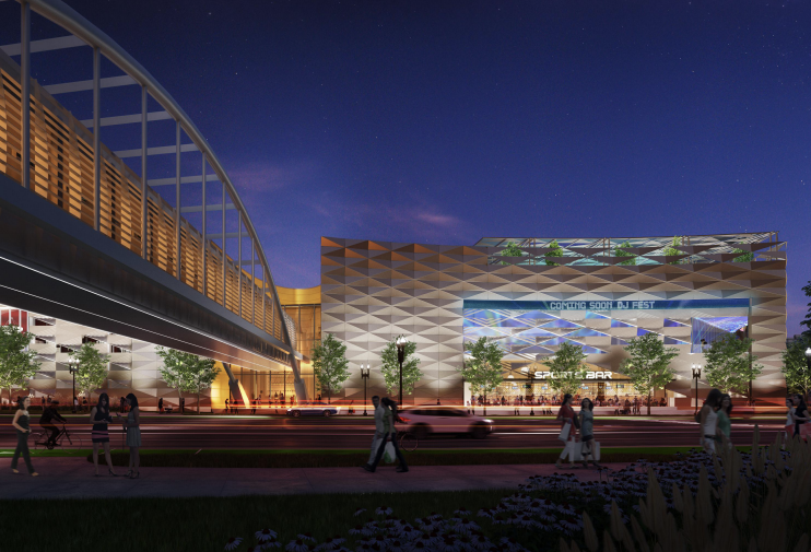 A rendering of Wynn Resorts' East of Broadway expansion. 