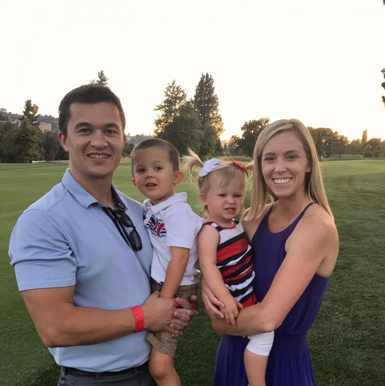 CBRE Senior Vice President Patrick Wade, his wife, Lindsay, son, Tyler and daughter, Madison 