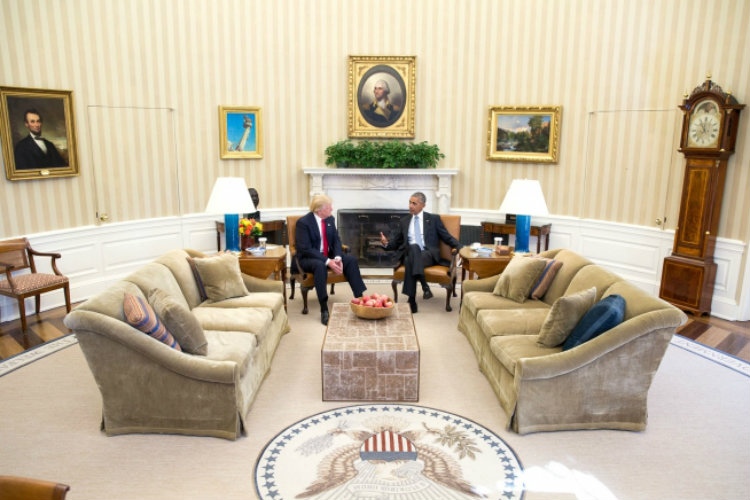 Obama, Trump Oval Office