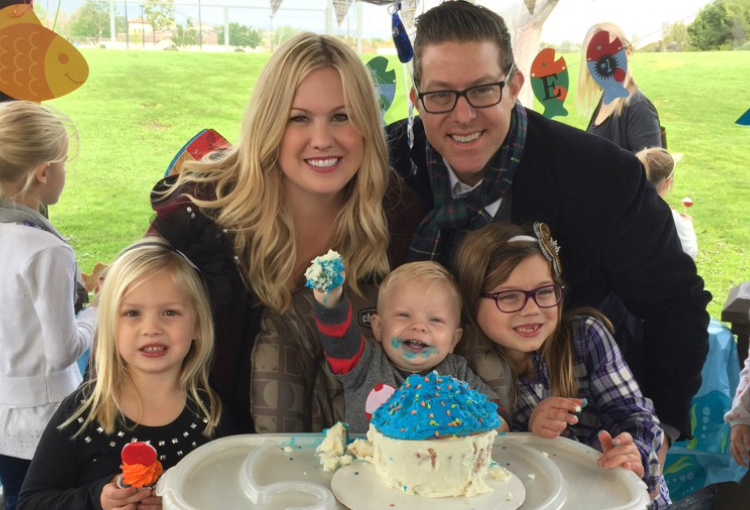 Berkadia managing director Shane Shafer and wife, Sara, with children, Hayley, Addison and Luke.