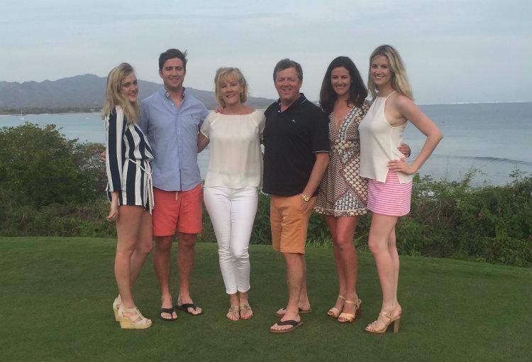 Bob Courteau with his wife, Flora, and their four kids