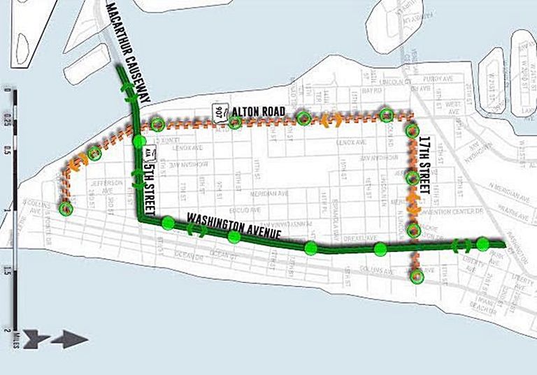 Miami Beach Light Rail map