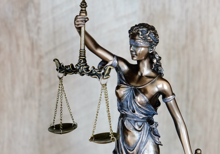Lady Justice statue.