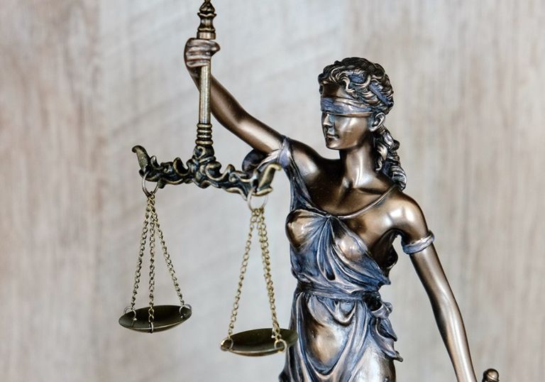 Lady Justice statue.