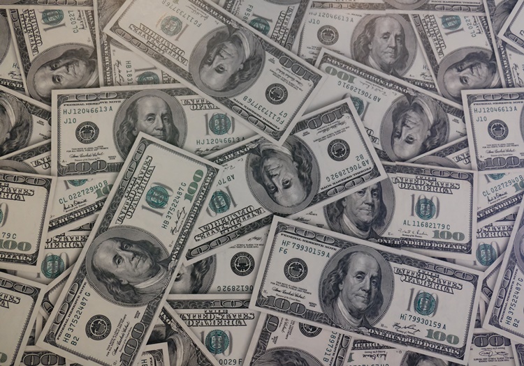 Money spread out