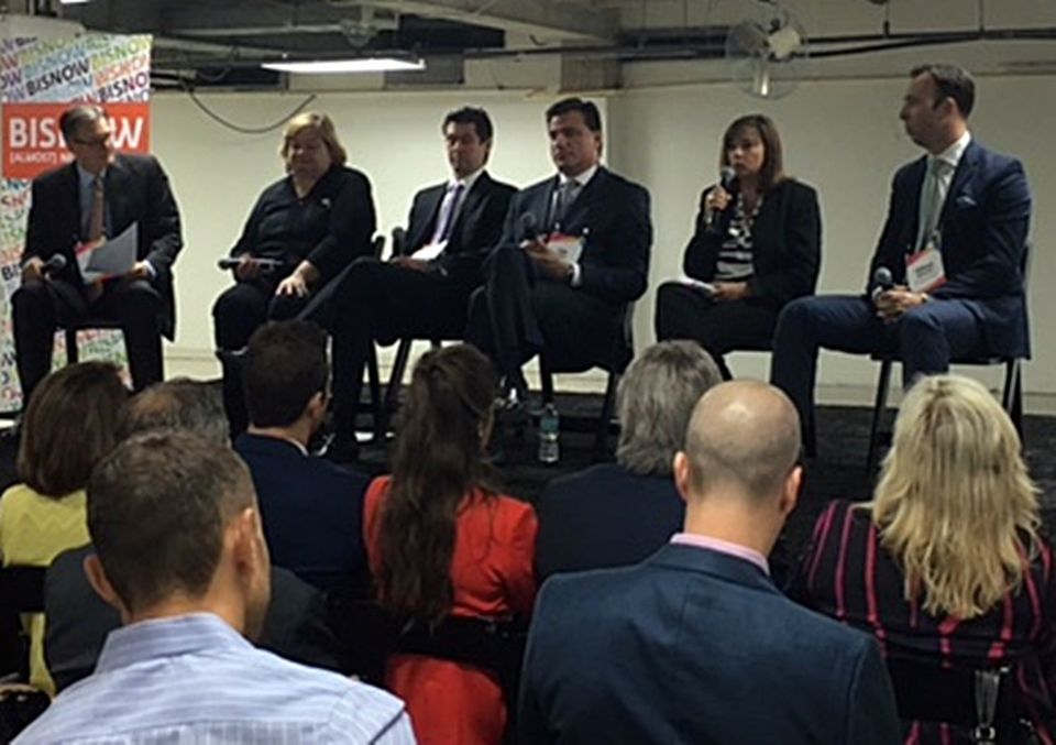 Bilzin Sumberg's James Shindell Miami DDA Alyce Robertson One Real Estate Investment's Jeronimo Hirschfeld, Royal Palm Cos' Dan Kodsi, Blanca Commercial Real Estate's Danet Linares and 13th Floor Investments' Arnaud Karsenti