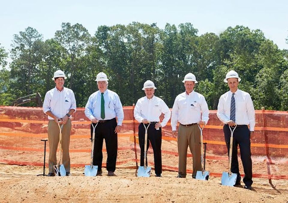 Colliers International's Douglas Biggs, Cobb County Board of Commissioners Chairman Tim Lee, HD Supply CEO Joe DeAngelo, Greenstone Properties' De Little and Georgia Department of Economic Development's Tom Croteau HD Supply