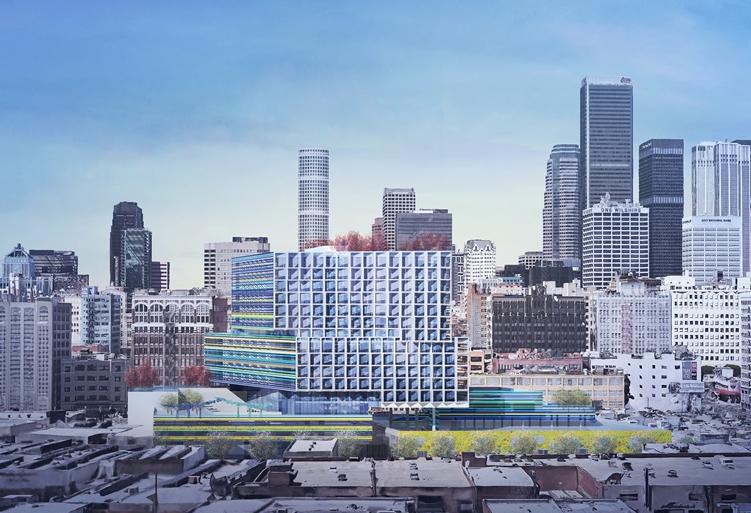 Rendering of Southern California Flower Mart Redevelopment Project