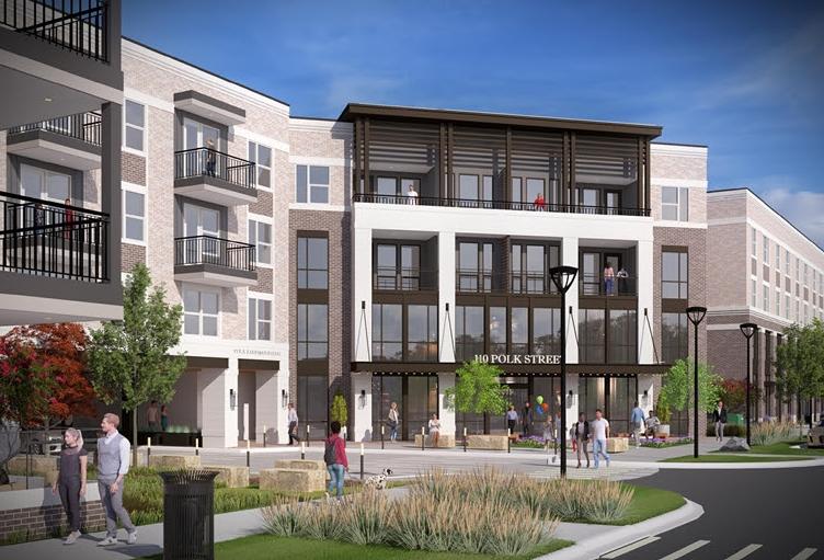 Rendering of the luxury multifamily community 