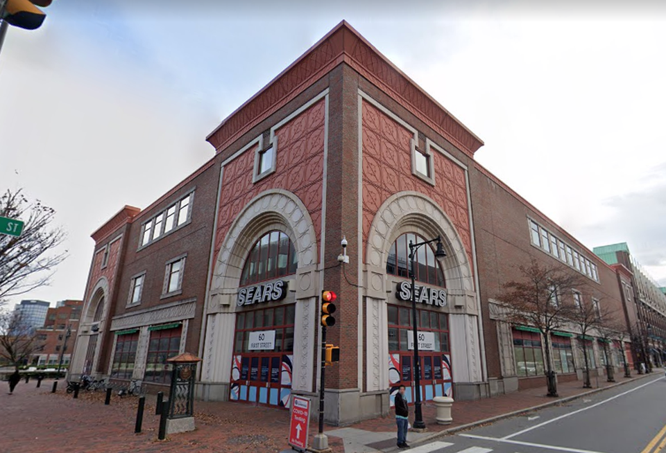 A building in the CambridgeSide Galleria Mall, which formerly held a Sears, will be converted into lab space.