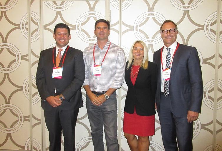 Voit Real Estate Services Senior Associate C.J. Collins, Pacific Industrial Partner Dan Floriani and Allen Matkins Partner  Sandy Jacobson and Goodman Regional Director - Southwest Lang Cottrell