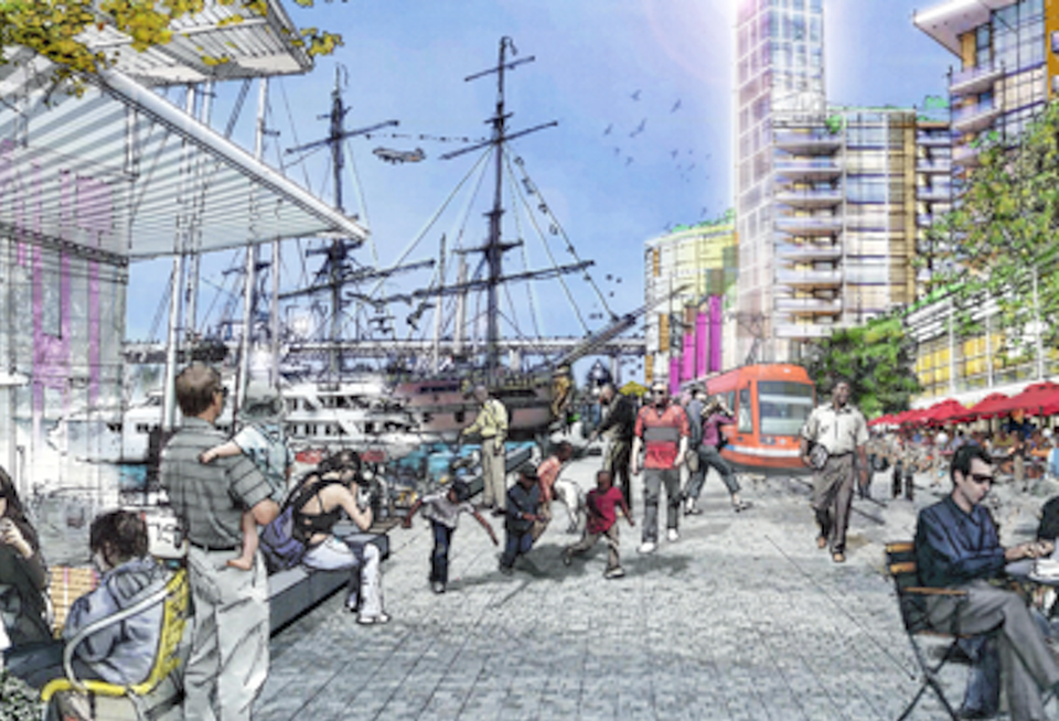 A 2010 sketch of The Wharf