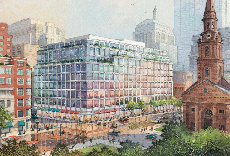 Bain & Co. signed a lease for eight of the nine stories in the new 350 Boylston St. office building in Back Bay.