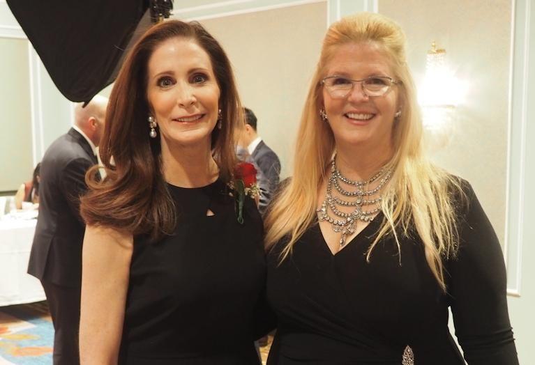 Cushman & Wakefield's Tara Stacom and her sister, CBRE's Darcy Stacom, at the 2016 REBNY gala