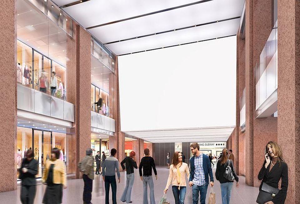 A rendering of the refreshed Scotia Plaza atrium