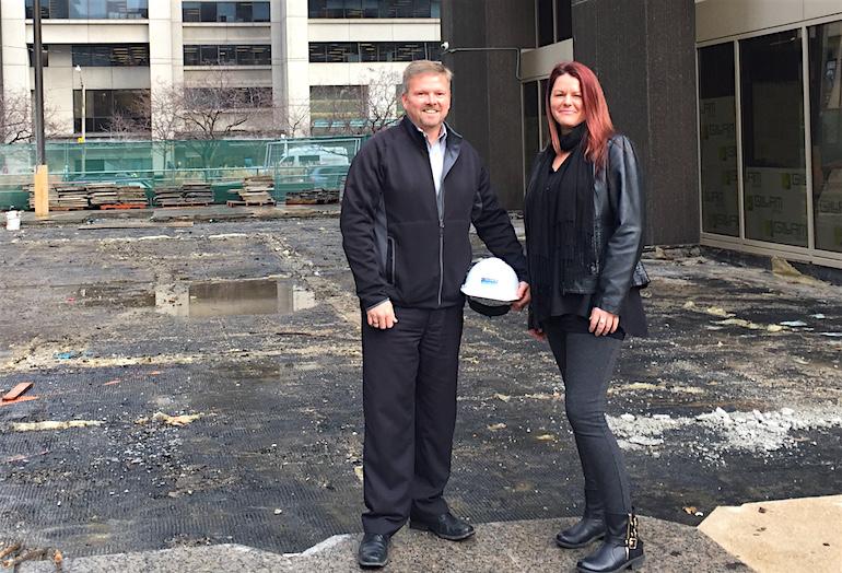 Crown Realty's construction director Rob Campbell and construction manager Nicole Pearce.