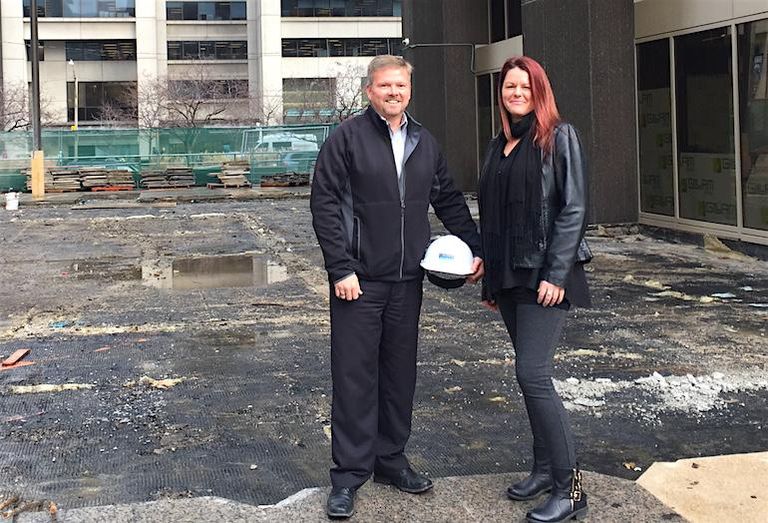 Crown Realty's construction director Rob Campbell and construction manager Nicole Pearce.