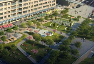 Rendering of Newark's Mulberry Commons