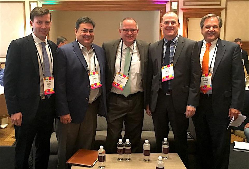 Ares Management's Daniel Carr; Toll Brothers' Richard Keyser; University of Maryland's Ed Maginnis; WDG Architects’ Bob Keane; and Gibbs & Haller partner Thomas Haller.