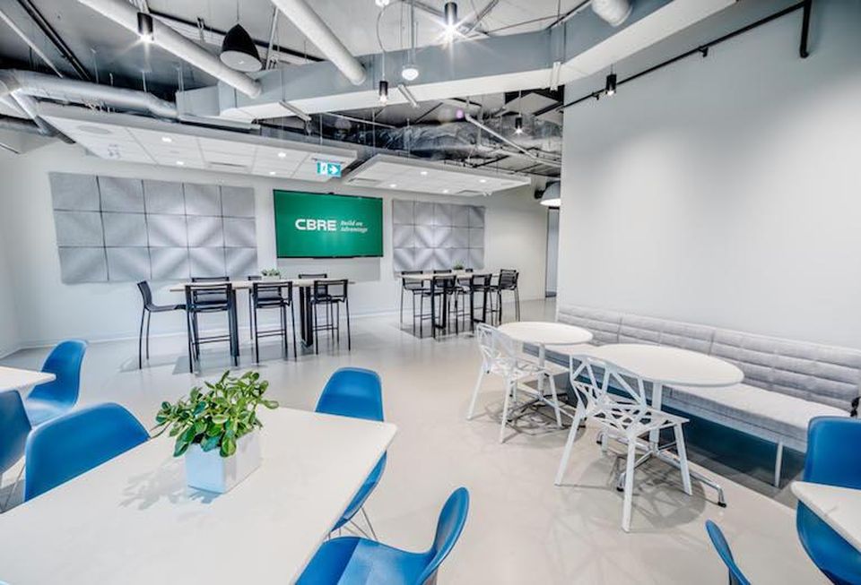 One of the meeting areas at CBRE's Toronto North office