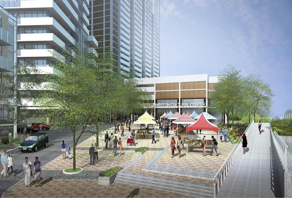 Public space at the Weston development.