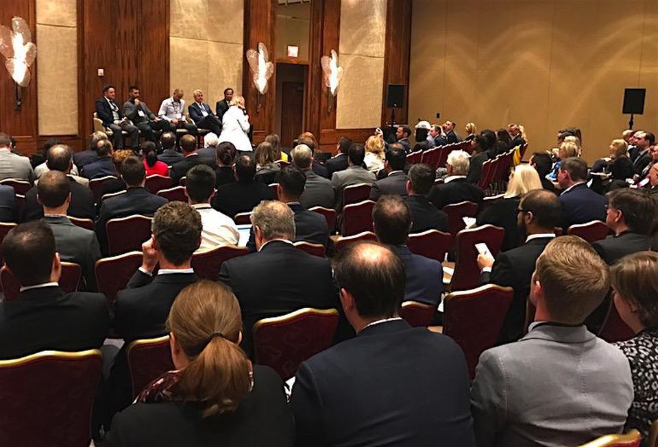 A crowd shot at the Bisnow Toronto event Oct. 25