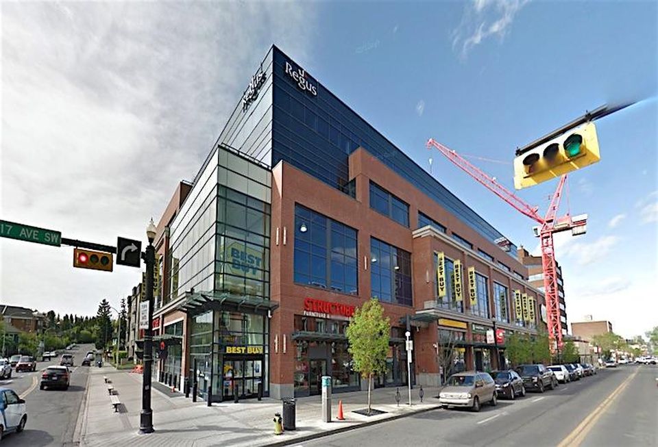 A street view of 17th Avenue SW in Calgary.