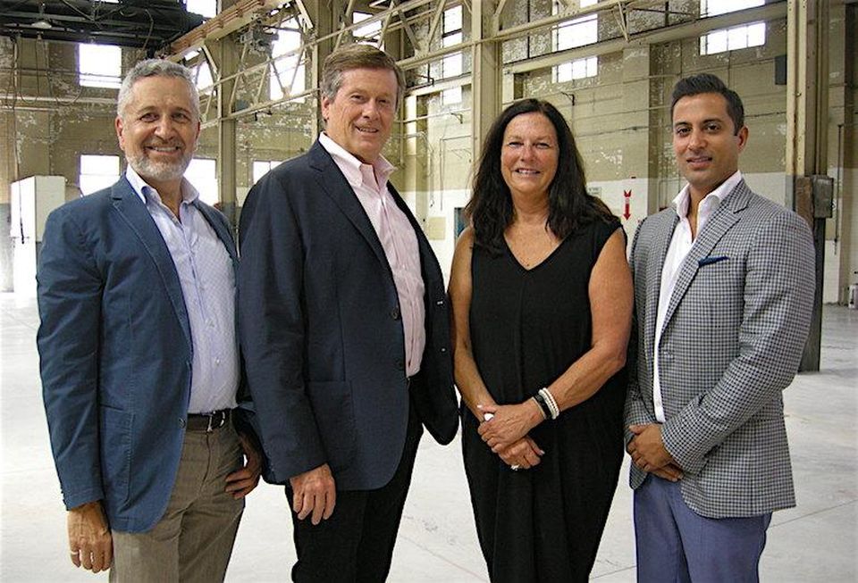 The Waterworks project team with Mayor John Tory.