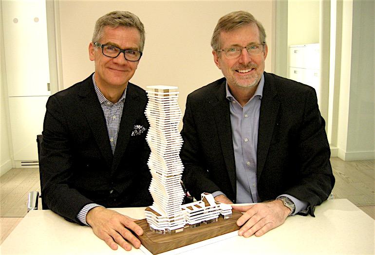 Rogers VP John Anderton and Urban Capital Property Group partner Mark Reeve at Urban Capital's Toronto HQ.