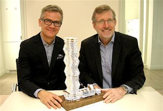 Rogers VP John Anderton and Urban Capital Property Group partner Mark Reeve at Urban Capital's Toronto HQ.