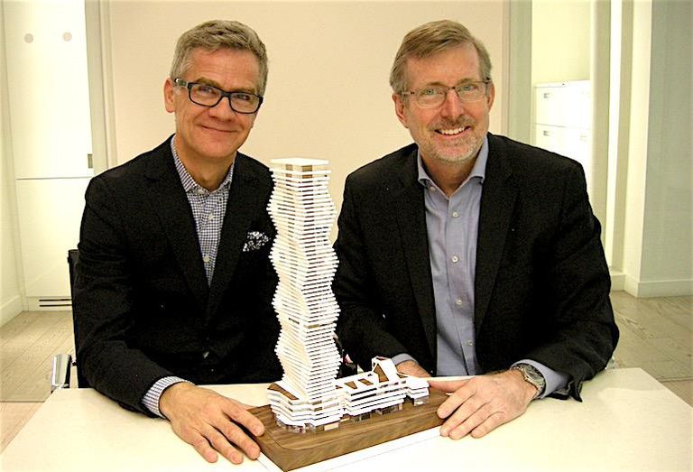 Rogers VP John Anderton and Urban Capital Property Group partner Mark Reeve at Urban Capital's Toronto HQ.
