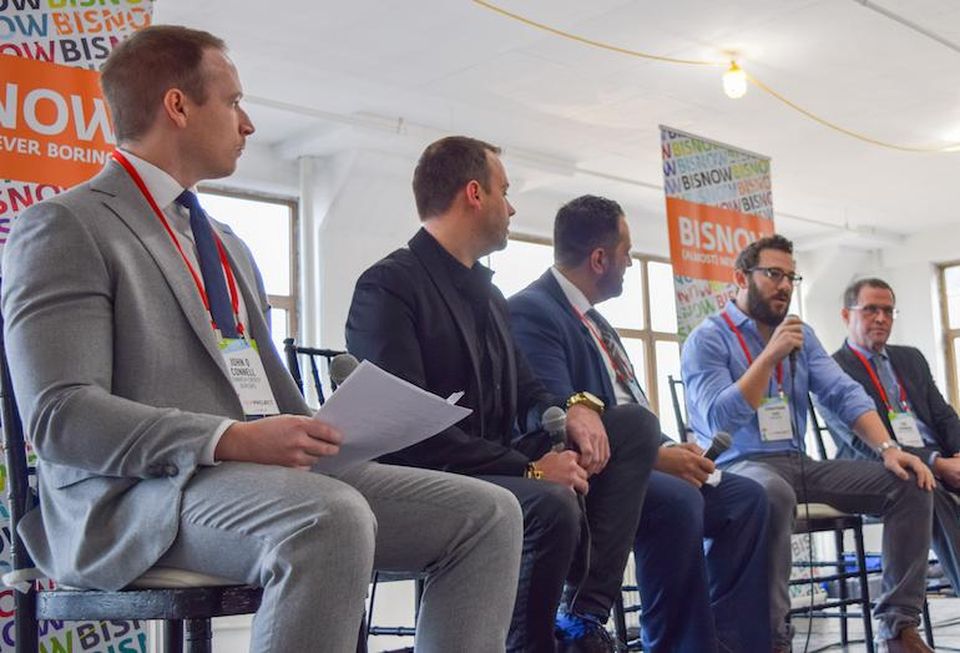 Stanwich Energy Advisors' John O'Connell, CallisonRTKL's Clayton Whitman, Talisen Construction Corp.'s Jerry Belfiore and Sage Realty Corp. CEO Jonathan Iger