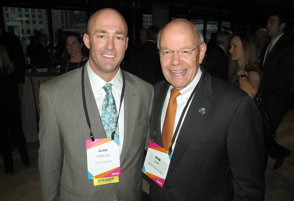 Devon Energy's Alan Marcum and Central Houston's Bob Eury at Bisnow Impact of Oil and Gas on Real Estate Jan 2016