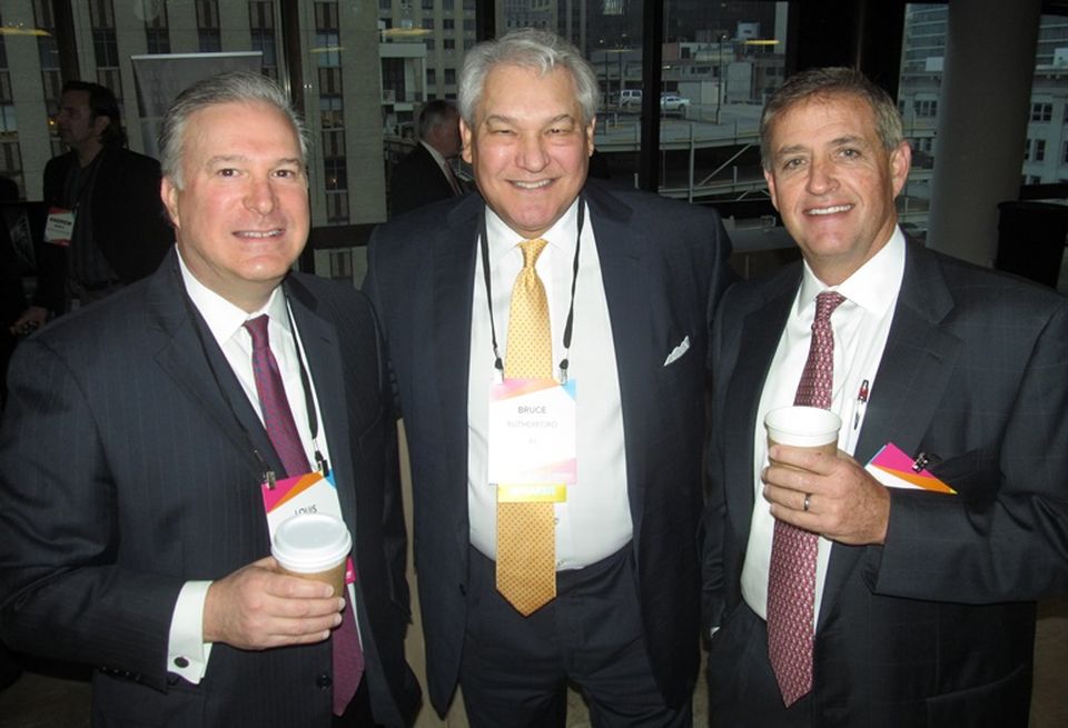 Louis Rosenthal, Bruce Rutherford and Kevin Wyatt at Bisnow's Impact of Oil and Gas on Real Estate event Jan '16