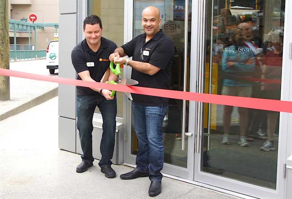 Reyaz Kassamali cuts ribbon on Vancouver's new CaliBurger