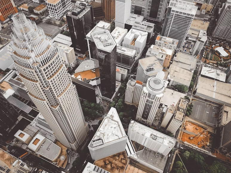 Aerial view of Charlotte 