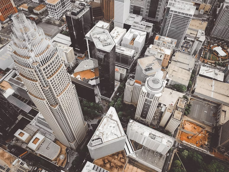 Aerial view of Charlotte 