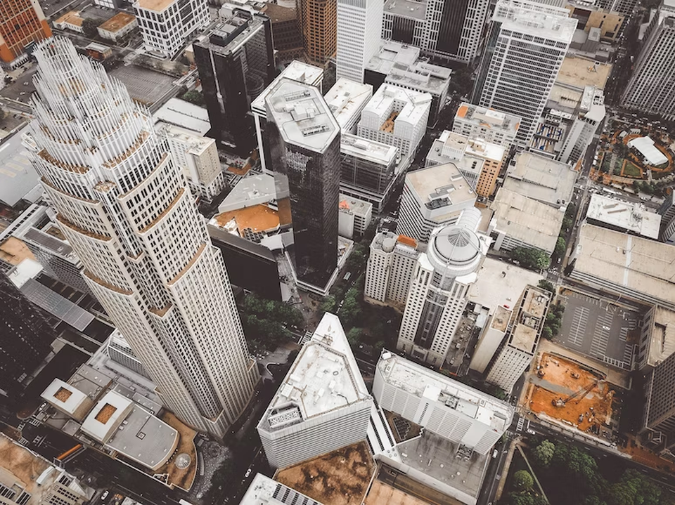Aerial view of Charlotte