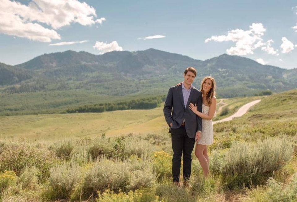Amanda Gross with her fiancé Bennett Aaron