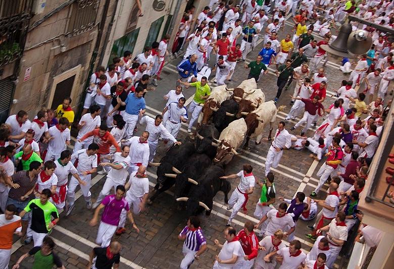 Running with the Bulls on Estafeta Street