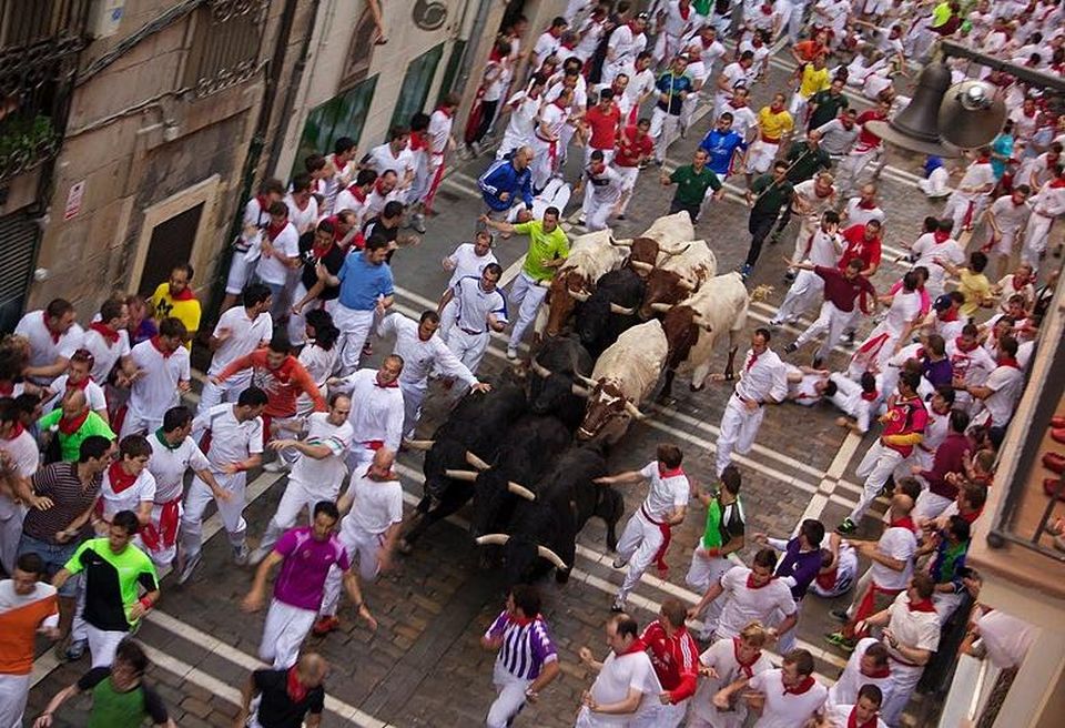 Running with the Bulls on Estafeta Street
